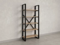 Стеллаж, 5 уровней 900x370x1920 RM130-90x37 Вяз Швейцарский светлый/Черный