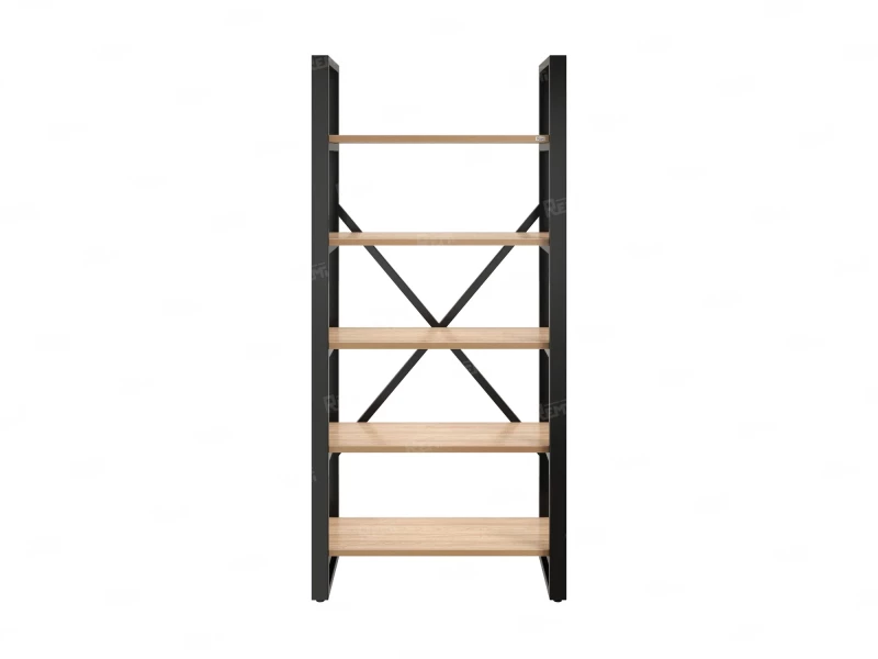 Стеллаж, 5 уровней 900x370x1920 RM130-90x37 Вяз Швейцарский светлый/Черный
