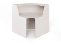 Блок ресепшн RLG069 с полкой 90x90x125 Дуб Молочный, Серия ЛАЙТ | LIGHT