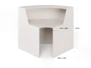 Блок ресепшн RLG069 с полкой 90x90x125 Дуб Молочный, Серия ЛАЙТ | LIGHT