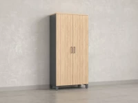 Шкаф распашной, 5 уровней 900x420x1900 RM152-90x41 Вяз Швейцарский светлый/Серый