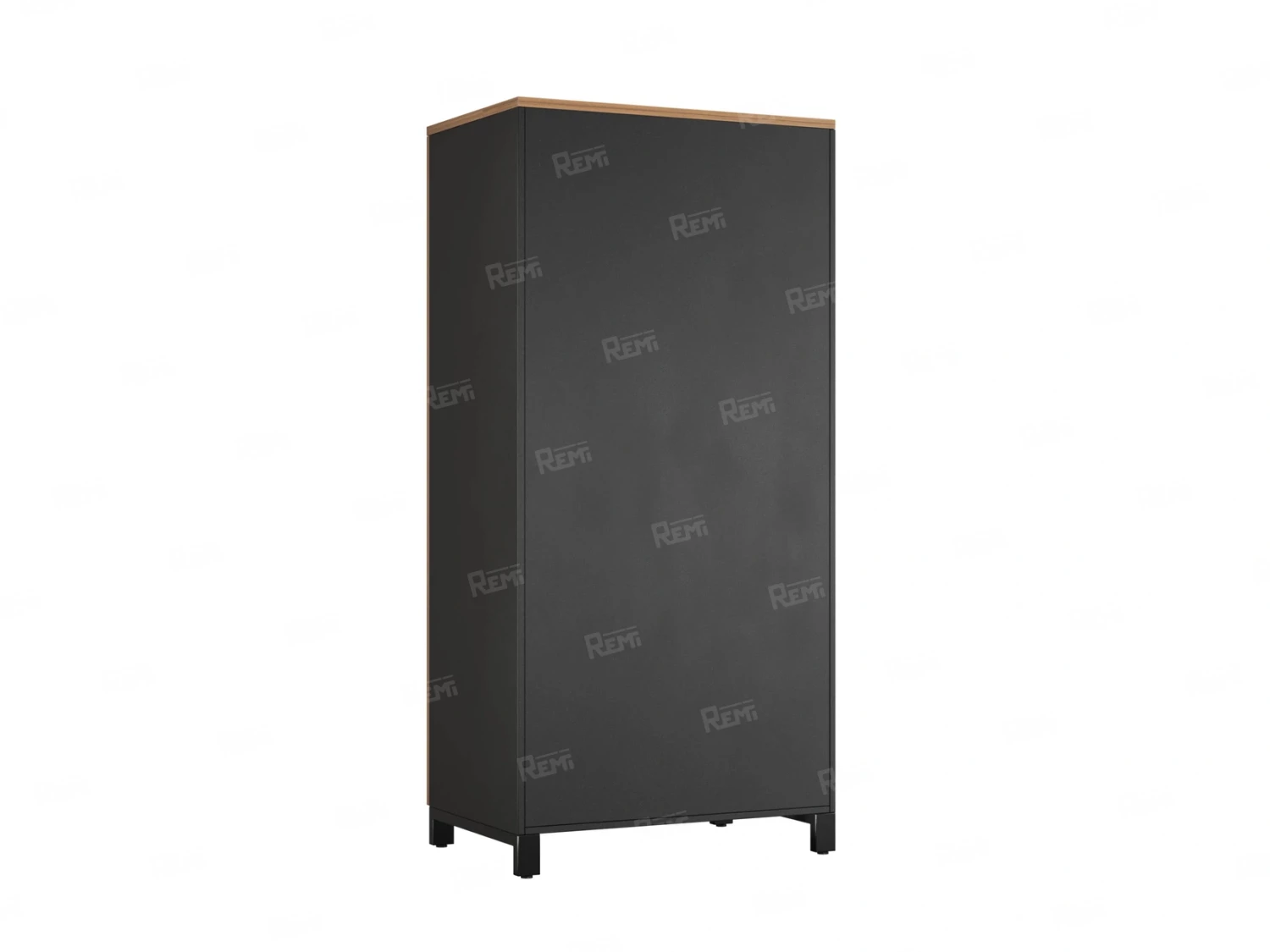 Гардероб, штанга, 1 полка 900x600x1900 RM158-90x60 Дуб Юстус/Черный