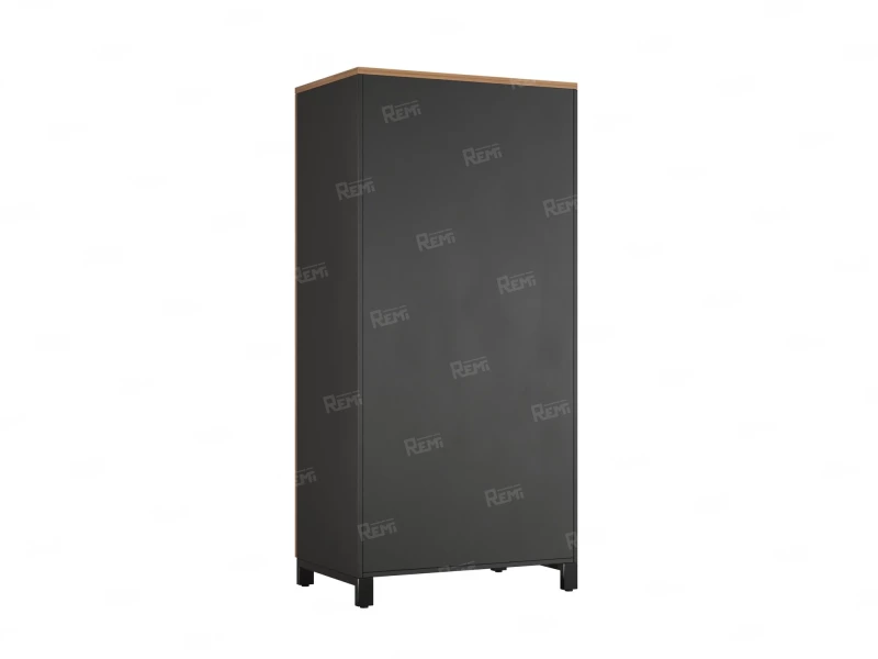 Гардероб, штанга, 1 полка 900x600x1900 RM158-90x60 Дуб Юстус/Черный