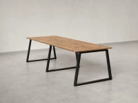 Cтол для переговоров, на A-обазном каркасе 2200x1400x750 RM083-220x140 Дуб Юстус/Черный