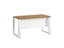 Стол прямой на О-образных опорах с металлическим экраном 1000x900x750 RM042-10x9 Юстус/Белый