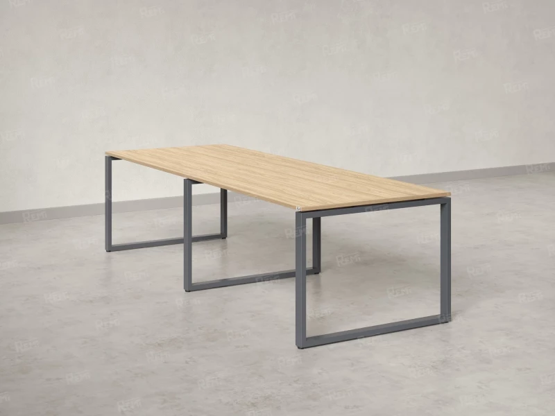 Cтол для переговоров, на О-обазном каркасе 2300x1000x750 RM081-230x100 Вяз Швейцарский светлый/Серый