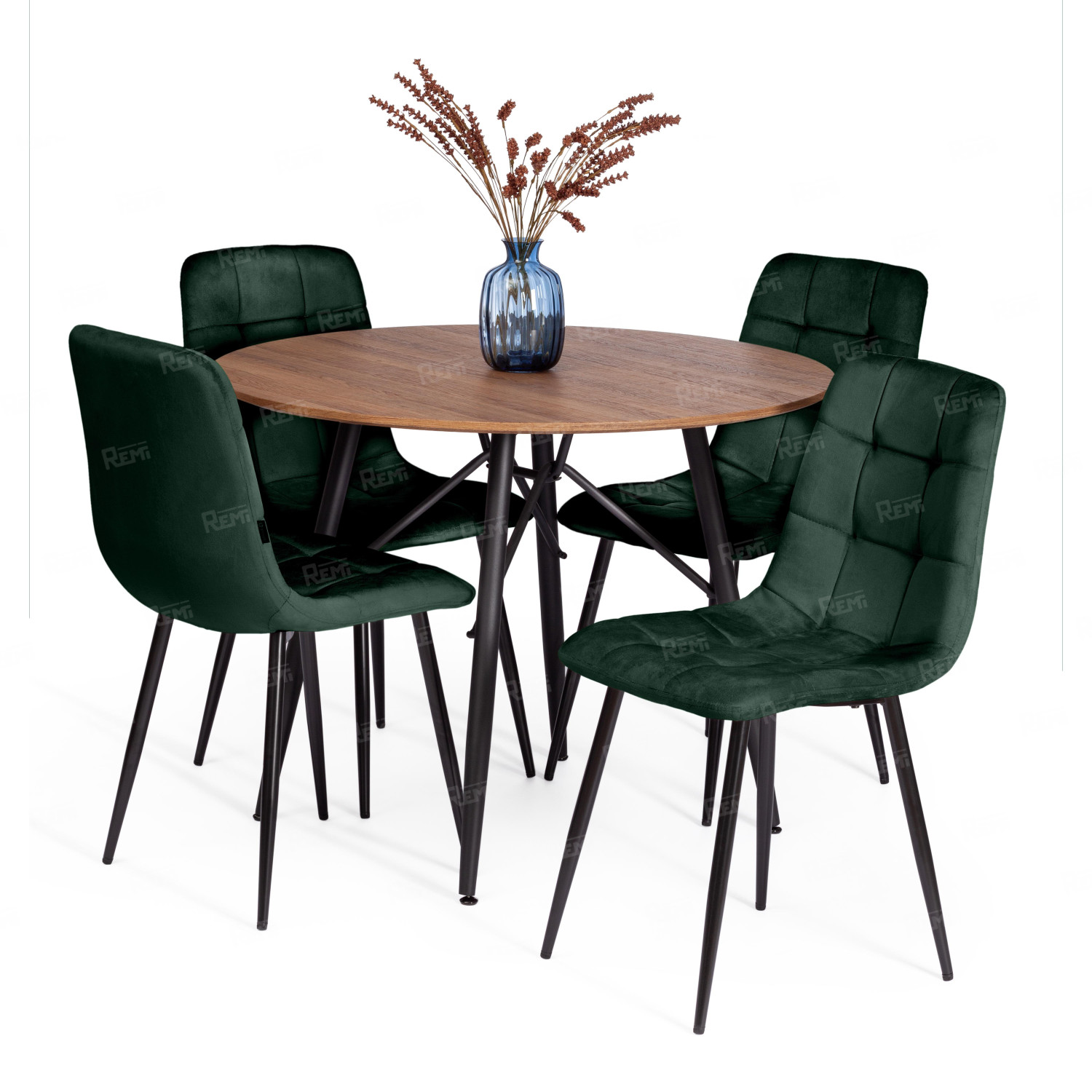 Стул CHILLY (mod. JSC-220) Темно-зеленый/Темно-зеленый, Велюр (арт. 24281)