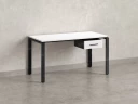 Стол прямой с подвесной тумбой, П-опора 1800x800x750 RM038-18x8 Белый/Черный