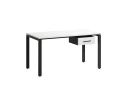 Стол прямой с подвесной тумбой, П-опора 1800x800x750 RM038-18x8 Белый/Черный