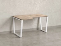 Стол угловой, U-опора, левый 1600x800/1000x750, RM051-16x8-10 Дуб Маувелла/Белый