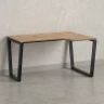 Стол угловой, U-опора, правый 1600x900/1200x750, RM050-16x9-12 Дуб Юстус/Черный