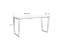 Стол прямой на U-образных опорах 800x700x750 RM003-8x7 Белый/Белый