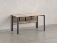 Стол прямой на П-образных опорах, экран ЛДСП 1000x700x750 RM005-10x7 Дуб Маувелла/Серый