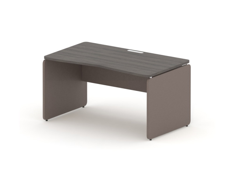 Стол RAC002 симметричный, без заглушек 140x80x73,5 Дуб Термо/Серый камень, Серия Аккорд | Accord