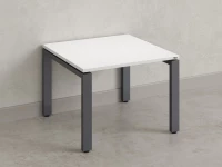 Журнальный стол с полкой 1000x600x550 RM183-10x6 Белый/Серый