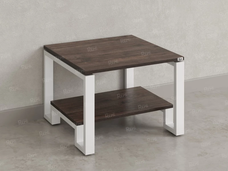 Журнальный стол с полкой 1100x800x550 RM181-11x8 Дуб Апрельский шоколад/Белый