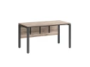 Стол прямой, П-опоры, экран ЛДСП,парящая стол-ца 800x600x750 RM007-8x6 Дуб Маувелла/Серый