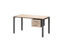 Стол прямой с подвесной тумбой 2 ящика, П-опора 2000x800x750 RM039-20x8 Дуб Маувелла/Серый