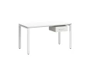 Стол прямой с подвесной тумбой, П-опора 1600x700x750 RM038-16x7 Белый/Белый
