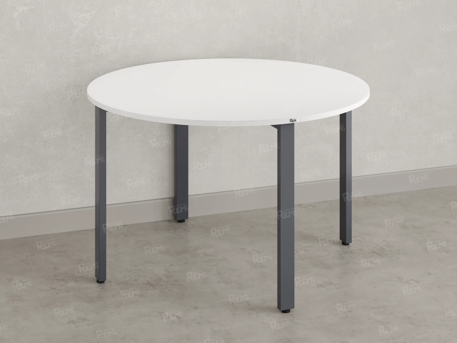 Круглый стол на П-образных опорах 1500x1500x750 RM186-15x15 Белый/Серый