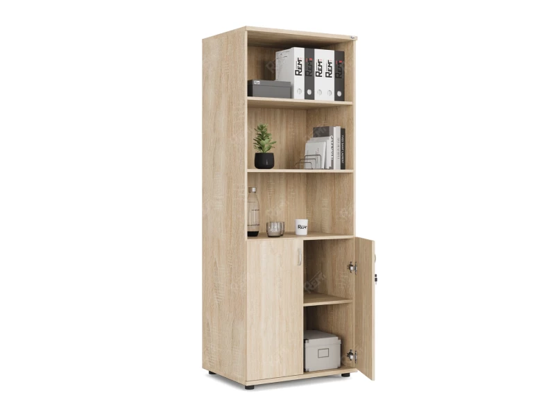 Шкаф комбинированный RLG037 700х550х1830 Дуб Сонома, Серия ЛАЙТ | LIGHT
