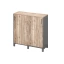 Низкий шкаф-купе, 3 полки 1200x420x1200 RM128-120x42 Дуб Маувелла/Серый