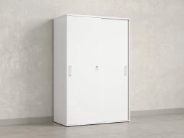 Шкаф-купе, регулируемые опоры, штанга, 1 полка 1200x600x1800 RM164-90x60 Белый/Белый