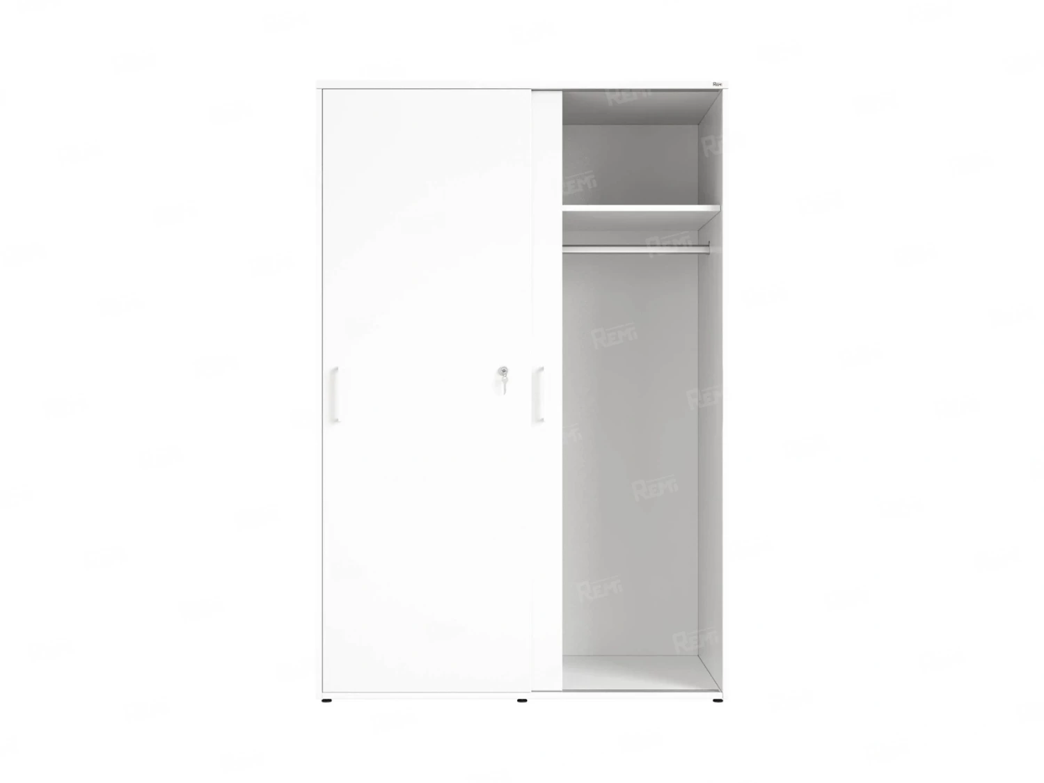 Шкаф-купе, регулируемые опоры, штанга, 1 полка 1200x600x1800 RM164-90x60 Белый/Белый