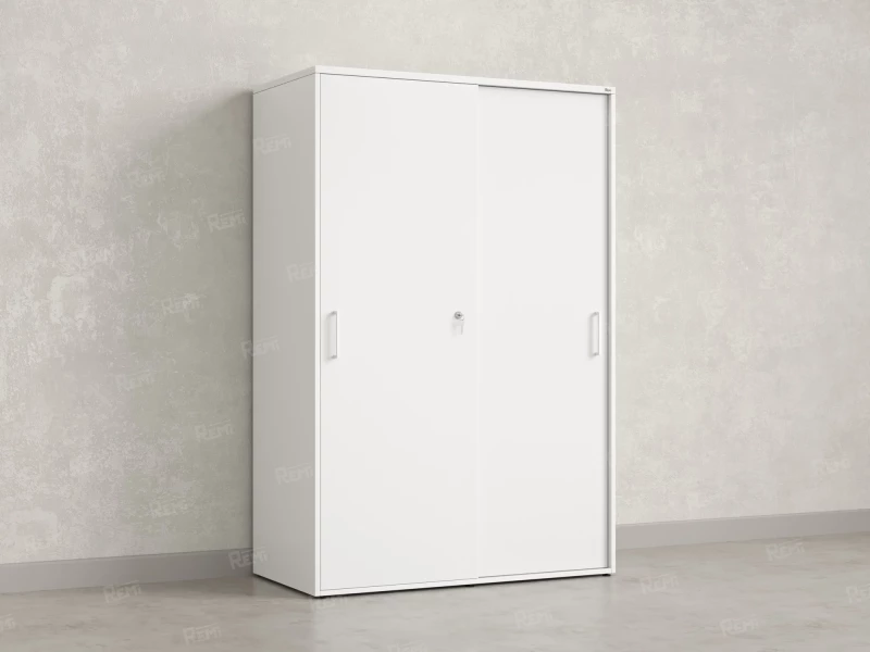 Шкаф-купе, регулируемые опоры, штанга, 1 полка 1200x600x1800 RM164-90x60 Белый/Белый