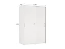 Шкаф-купе, регулируемые опоры, штанга, 1 полка 1200x600x1800 RM164-90x60 Белый/Белый