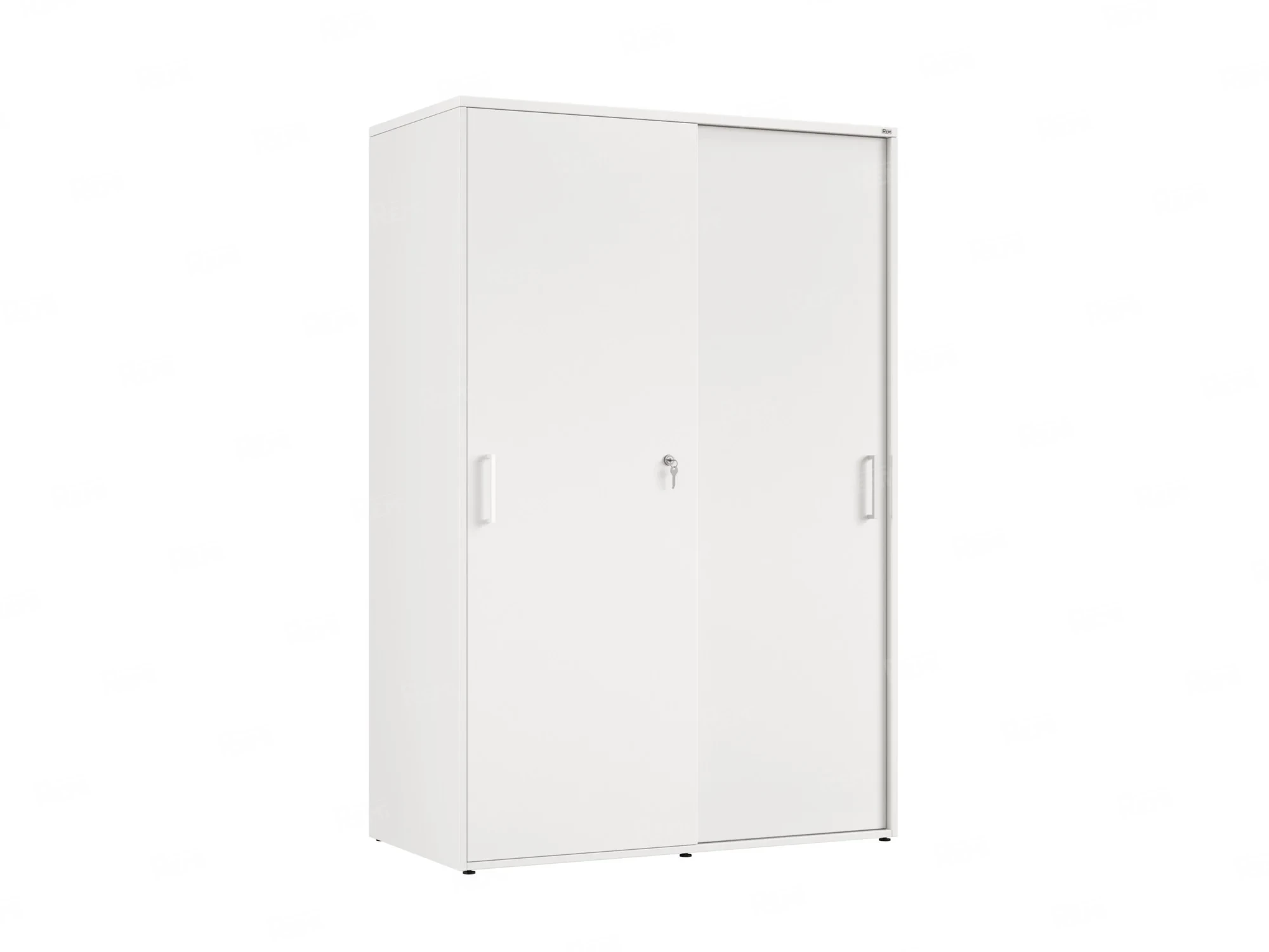 Шкаф-купе, регулируемые опоры, штанга, 1 полка 1200x600x1800 RM164-90x60 Белый/Белый