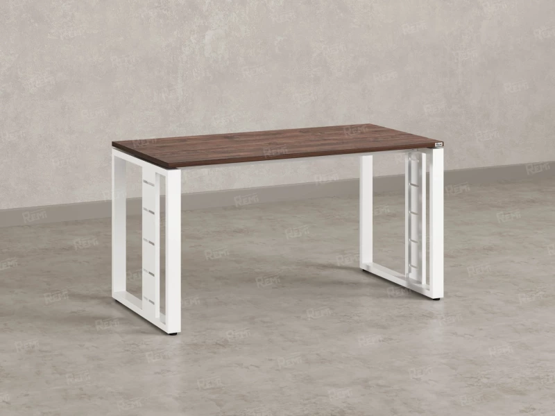 Стол прямой на О-образных опорах 1800x700x750 RM040-18x7 Дуб Апрельский шоколад/Белый