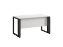 Стол прямой на О-образных опорах с экраном ЛДСП 1000x700x750 RM041-10x7 Белый/Черный