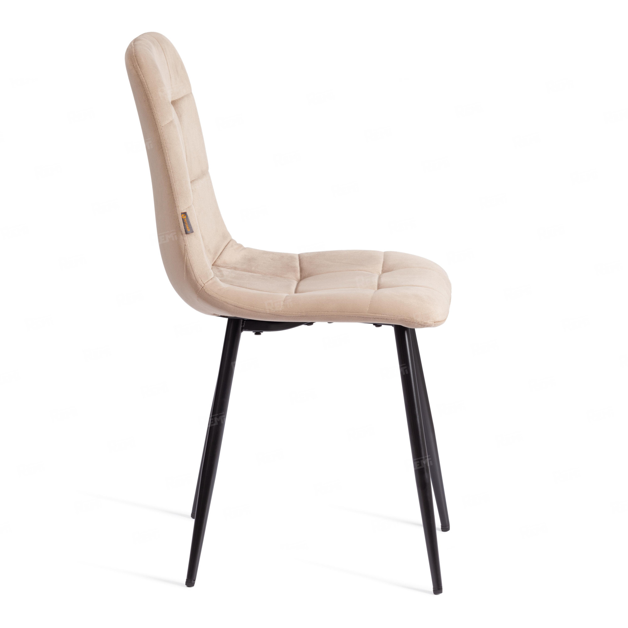 Стул CHILLY (mod. JSC-220) Бежевый/Черный, Велюр (арт. 24279)