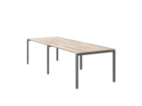 Cтол для переговоров, на П-образном каркасе 2500x1450x750 RM080-250x145 Дуб Маувелла/Серый
