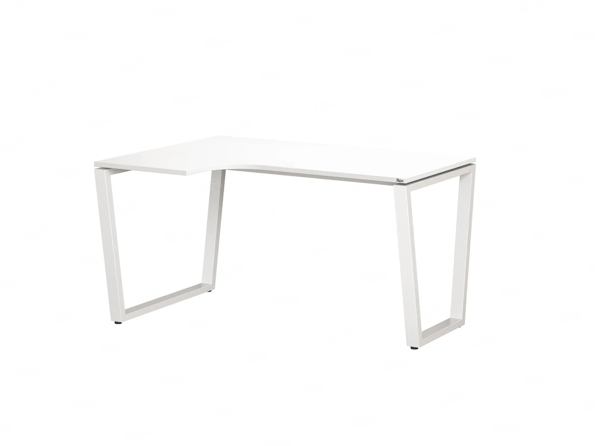 Стол угловой, U-опора, левый 1400x600/900x750, RM051-14x6-9 Белый/Белый