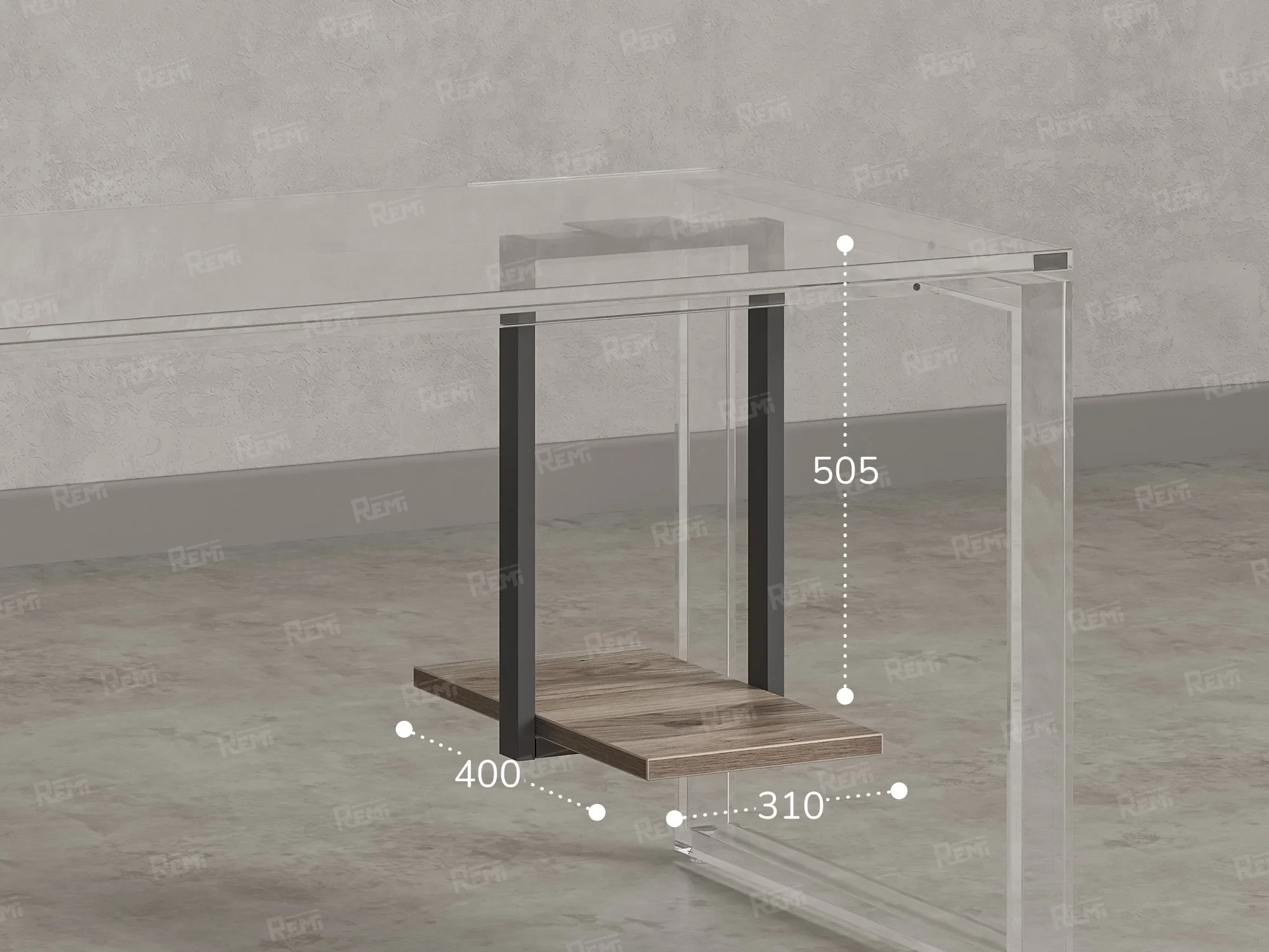 Подставка под системный блок 310x400x505 RM210-31x40 Дуб Маувелла/Серый
