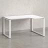 Стол угловой, О-опора, правый 1600x600/900x750, RM054-16x6-9 Белый/Белый