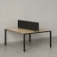 Бенч-система, 2 рабочих места, с одним тканевым экраном 1600x1200x750 RM165-1-16x12 Вяз Швейцарский светлый/Черный