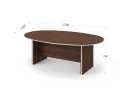BRL RB008-216х130 Конференц-стол составной 2160х1300х740 Орех Вармия/Белый