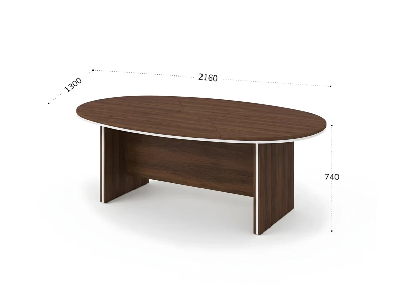 BRL RB008-216х130 Конференц-стол составной 2160х1300х740 Орех Вармия/Белый