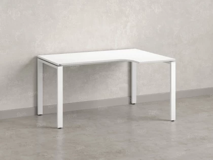 Стол угловой, П-опора, правый 1400x600/900x750, RM052-14x6-9 Белый/Белый