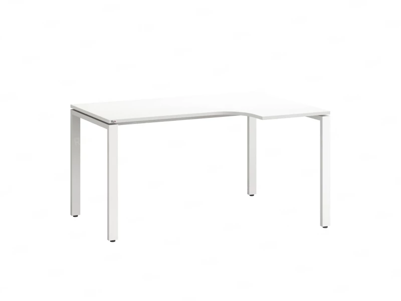 Стол угловой, П-опора, правый 1400x600/900x750, RM052-14x6-9 Белый/Белый