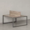Бенч-система, 2 рабочих места, с одним экраном ЛДСП 1000x1600x750 RM169-2-10x16 Дуб Маувелла/Серый