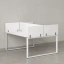 Бенч-система, 2 рабочих места, 5 ЛДСП экранов 1400x1200x750 RM169-4-14x12 Белый/Белый
