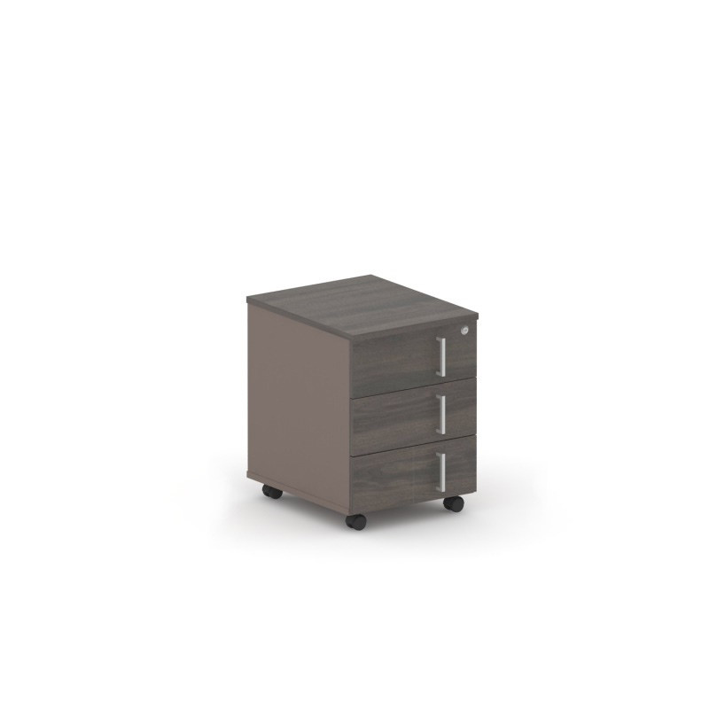 Тумба 3 ящика RAC020а, правая 40,8x50x55,7см Дуб Термо/Серый камень, Серия Аккорд / Accord. Серия Аккорд / Accord. Серия Аккорд / Accord