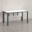 Стол прямой, П-опоры, экран ЛДСП,парящая стол-ца 1800x600x750 RM007-18x6 Белый/Серый