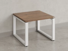 Журнальный стол с полкой 600x600x550 RM182-6x6 Дуб Юстус/Белый