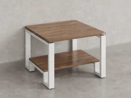 Журнальный стол с полкой 800x700x550 RM181-8x7 Дуб Юстус/Белый