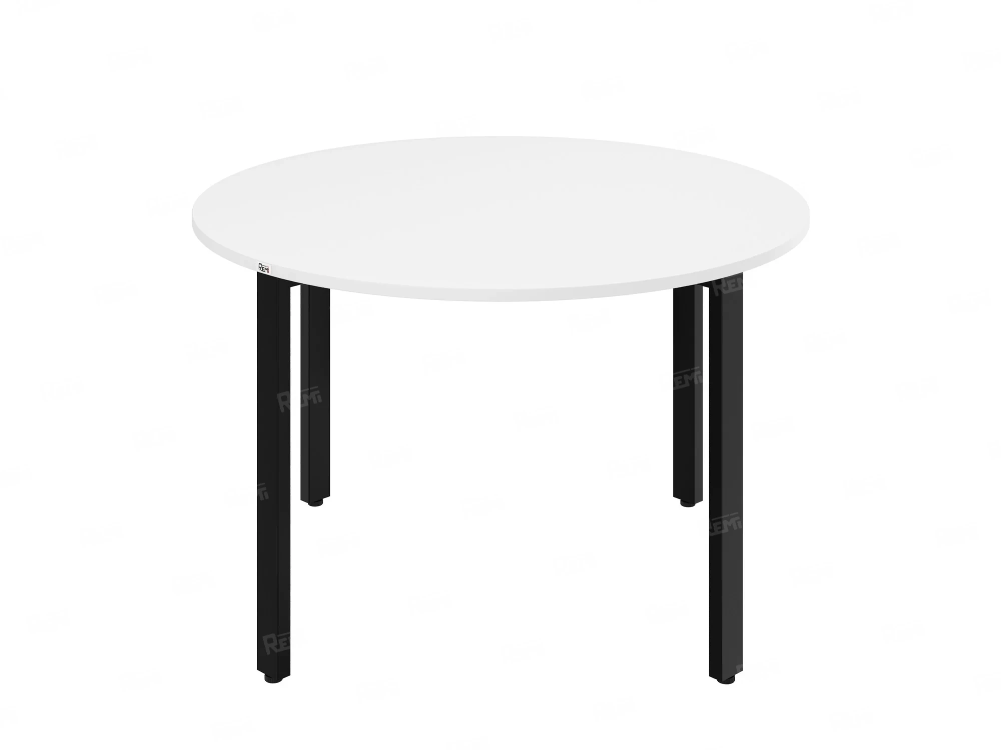 Круглый стол на П-образных опорах 1500x1500x750 RM186-15x15 Белый/Черный